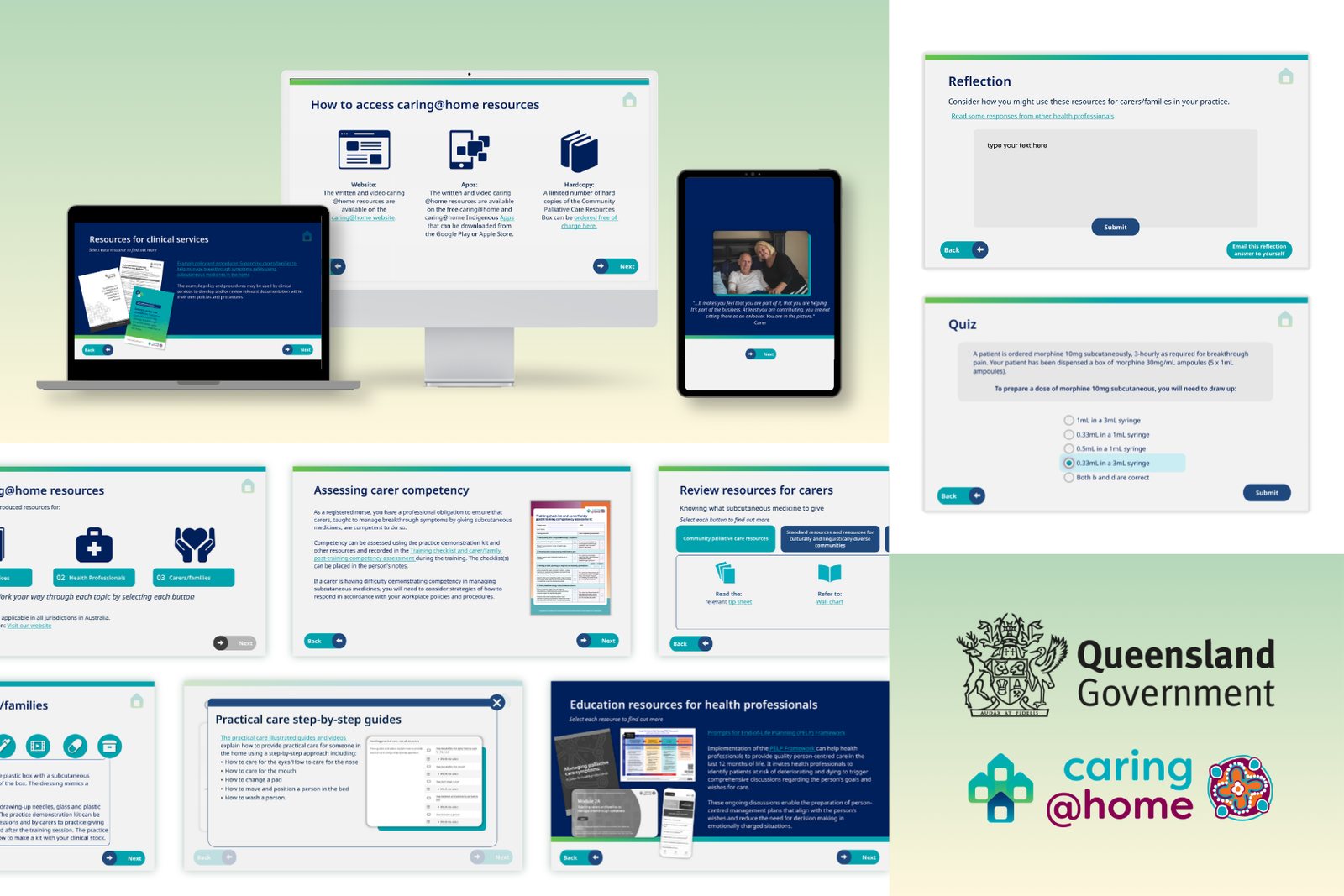 Queensland Health caring@home palliative care eLearning resources