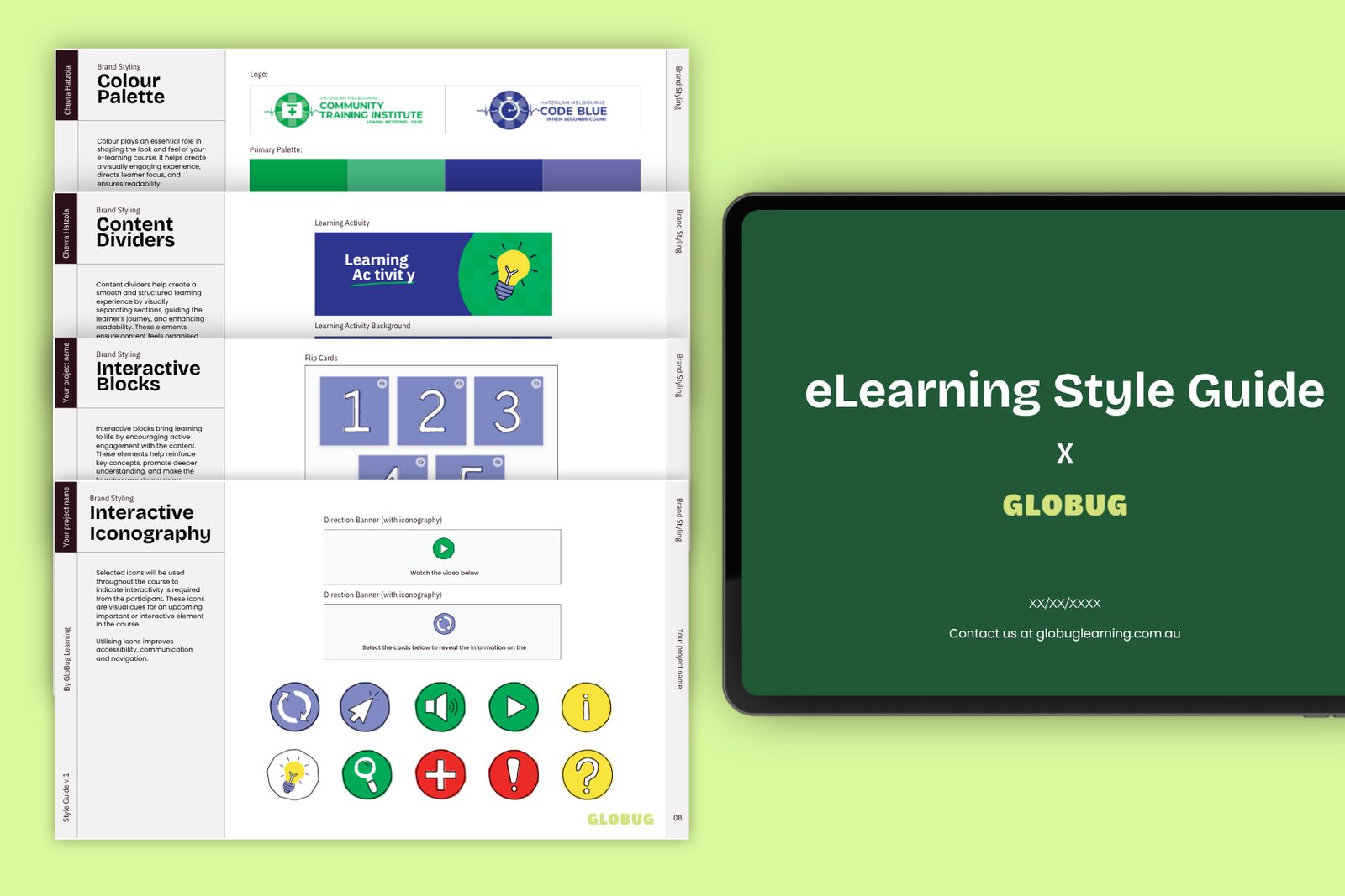 Chevra Hatzolah Melbourne Code Blue eLearning style guide
